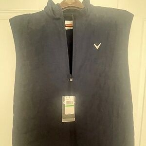 Mens Quilted Puffer Full Zip Golf Vest